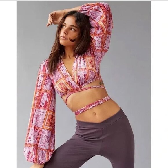 Urban Outfitters Tops - Urban Outfitters UO Florentina Stampa Wrap Top M Tarot Card Top
